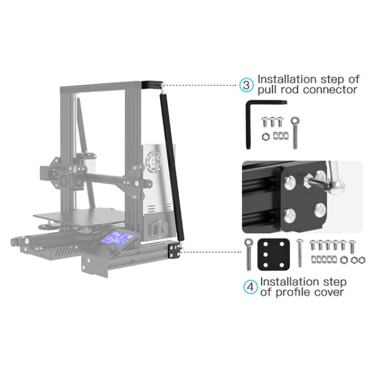 Creality Ender-3 / 3Pro Tie Rod Fixed Support Frame 3D Printer Structure Bracket - Parts by Creality | Online Shopping South Africa | PMC Jewellery | Buy Now Pay Later Mobicred