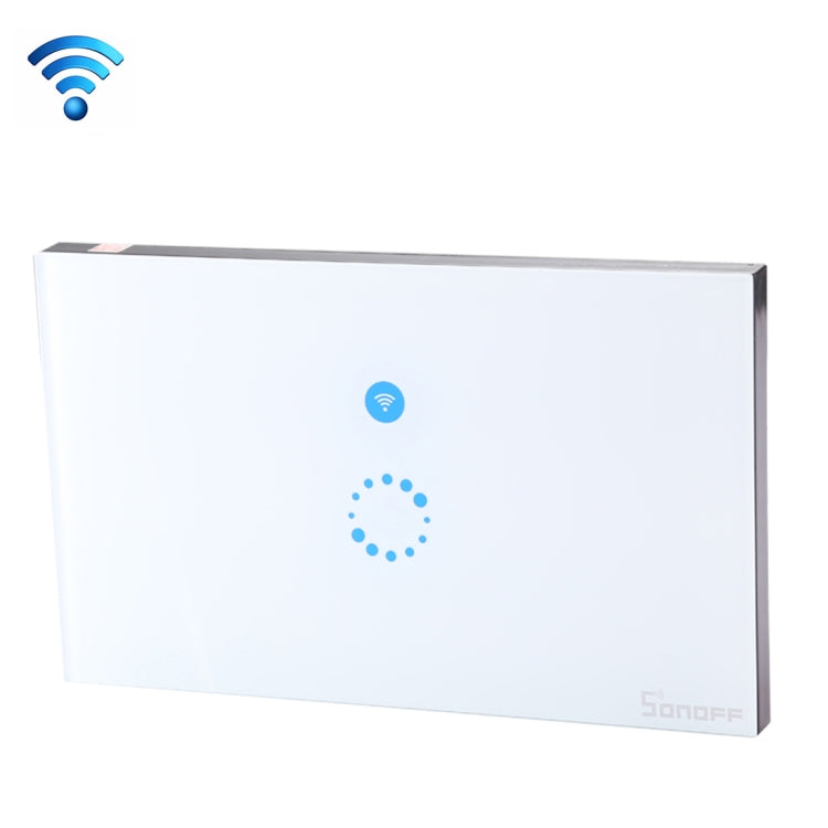 Sonoff  Touch 120mm 1 Gang Tempered Glass Panel Wall Switch Smart Home Light Touch Switch, Compatible with Alexa and Google Home, AC 90V-250V 400W 2A - Smart Socket by PMC TechLife | Online Shopping South Africa | PMC TechLife