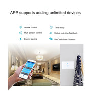 Sonoff  Touch 120mm 1 Gang Tempered Glass Panel Wall Switch Smart Home Light Touch Switch, Compatible with Alexa and Google Home, AC 90V-250V 400W 2A