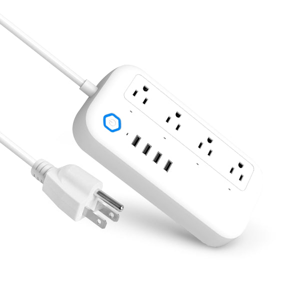 YPS11 Four Holes + 4 x USB Multi-purpose WiFi Smart Power Strip, US Plug