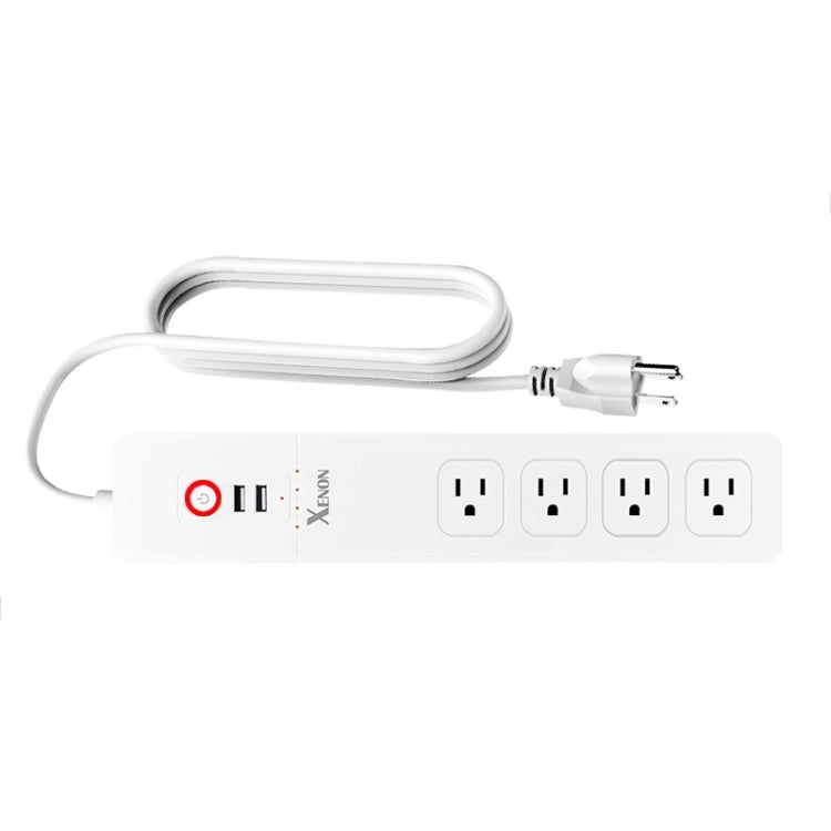 2 x USB Ports + 4 x US Plug Jack WiFi Remote Control Smart Power Socket Works with Alexa & Google Home, Cable Length: 1.5m, AC 110-240V, US Plug - Smart Socket by PMC TechLife | Online Shopping South Africa | PMC TechLife