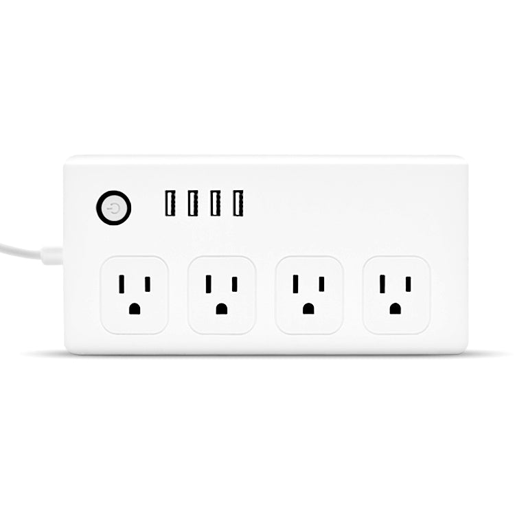 4 x USB Ports + 4 x US Plug Jack WiFi Remote Control Smart Power Socket Works with Alexa & Google Home, AC 110-240V, US Plug - Smart Socket by PMC TechLife | Online Shopping South Africa | PMC TechLife