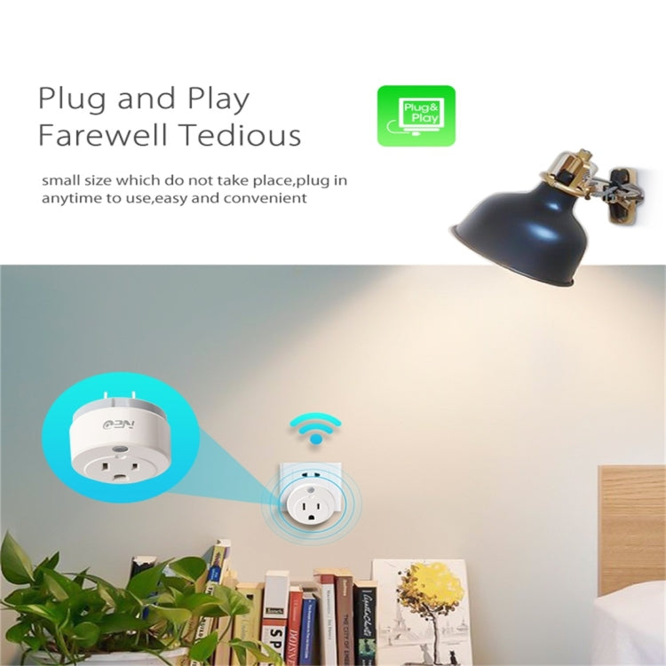 NEO NAS-WR02W WiFi US Smart Power Plug,with Remote Control Appliance Power ON/OFF via App & Timing function - Plug Adaptor by NEO | Online Shopping South Africa | PMC Jewellery | Buy Now Pay Later Mobicred