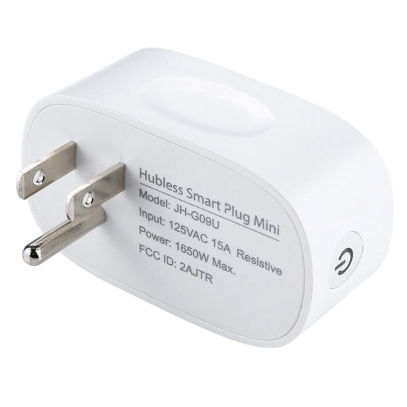 JH-G09U 15A 2.4GHz WiFi Control Hubless Smart Home Power Socket Works with Alexa  & Google Home, AC 100-240V, US Plug (White)