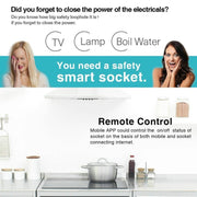 JH-G09U 15A 2.4GHz WiFi Control Hubless Smart Home Power Socket Works with Alexa  & Google Home, AC 100-240V, US Plug (White)