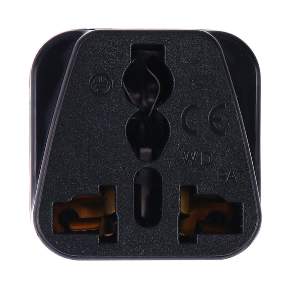 Portable Universal Socket to UK Plug Power Adapter Travel Charger (Black)
