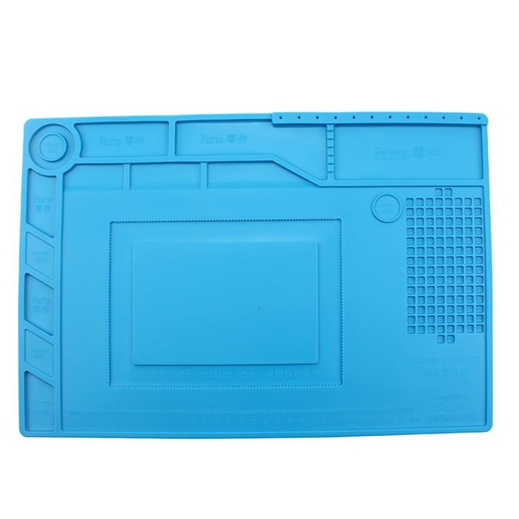 JIAFA S-150 Maintenance Platform Heat-resistant Repair Insulation Pad Silicone Mats with Screws Position(Blue) - Working Mat by JIAFA | Online Shopping South Africa | PMC TechLife | Buy Now Pay Later Mobicred