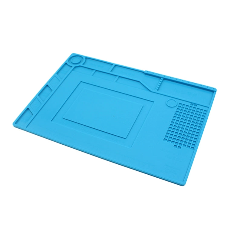JIAFA S-150 Maintenance Platform Heat-resistant Repair Insulation Pad Silicone Mats with Screws Position(Blue) - Working Mat by JIAFA | Online Shopping South Africa | PMC TechLife | Buy Now Pay Later Mobicred