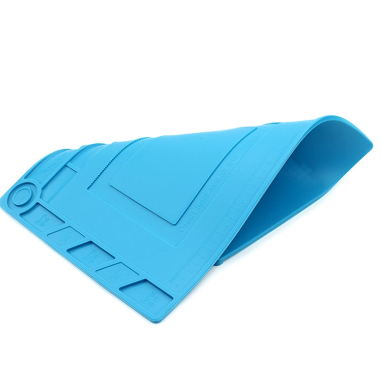 JIAFA S-150 Maintenance Platform Heat-resistant Repair Insulation Pad Silicone Mats with Screws Position(Blue) - Working Mat by JIAFA | Online Shopping South Africa | PMC TechLife | Buy Now Pay Later Mobicred