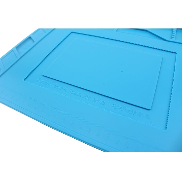 JIAFA S-150 Maintenance Platform Heat-resistant Repair Insulation Pad Silicone Mats with Screws Position(Blue) - Working Mat by JIAFA | Online Shopping South Africa | PMC TechLife | Buy Now Pay Later Mobicred