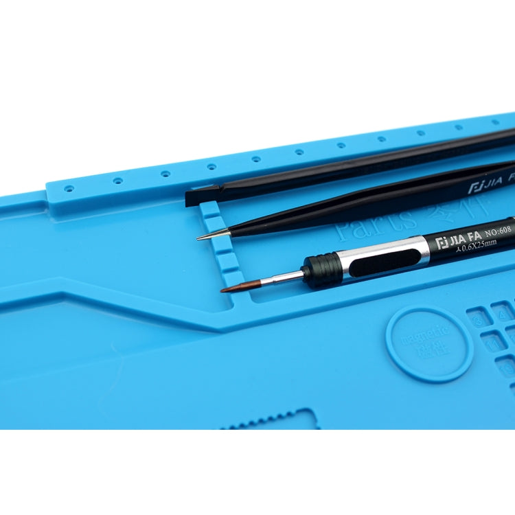 JIAFA S-150 Maintenance Platform Heat-resistant Repair Insulation Pad Silicone Mats with Screws Position(Blue) - Working Mat by JIAFA | Online Shopping South Africa | PMC TechLife | Buy Now Pay Later Mobicred