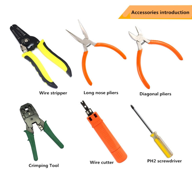 JAKEMY PS-P15 16 in 1 Professional LAN Network Kit Crimper Cable Wire Stripper Cutter Pliers Screwdriver Tool - free shipping - PMC TechLife - Order now!