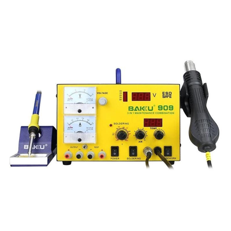 BAKU BK-909 BGA Rework Solder Station Hot Air Gun Welder Equipment, EU Plug - free shipping - PMC TechLife - Order now!
