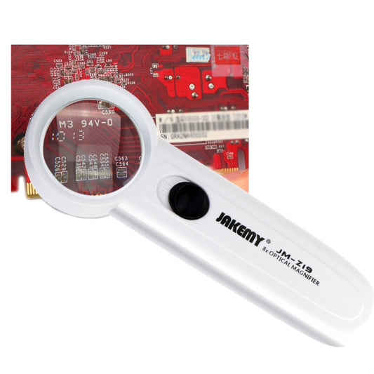 JAKEMY JM-Z19 Portable 8X Optical Magnifier with LED Light - Microscope Magnifier Series by JAKEMY | Online Shopping South Africa | PMC Jewellery | Buy Now Pay Later Mobicred