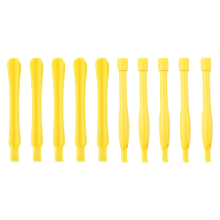 10 PCS Mobile Phone Repair Tool Spudgers (5 PCS Round + 5 PCS Square)(Yellow) - Crowbar by PMC TechLife | Online Shopping South Africa | PMC TechLife