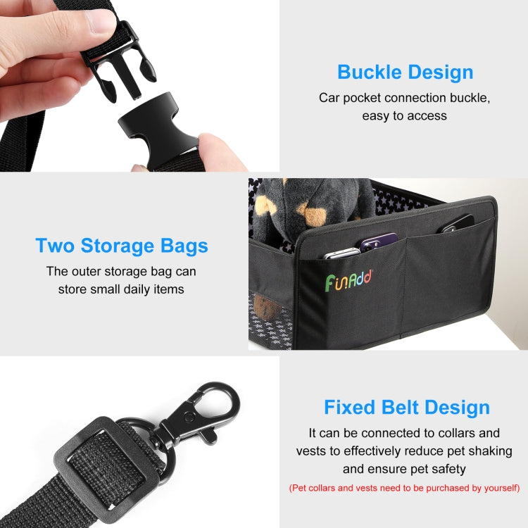 FunAdd Breathable and Foldable Pet Dog Car Basket Anti-dirty Waterproof Pad (Black) - Pet Storages & Bags by FunAdd | Online Shopping South Africa | PMC Jewellery | Buy Now Pay Later Mobicred