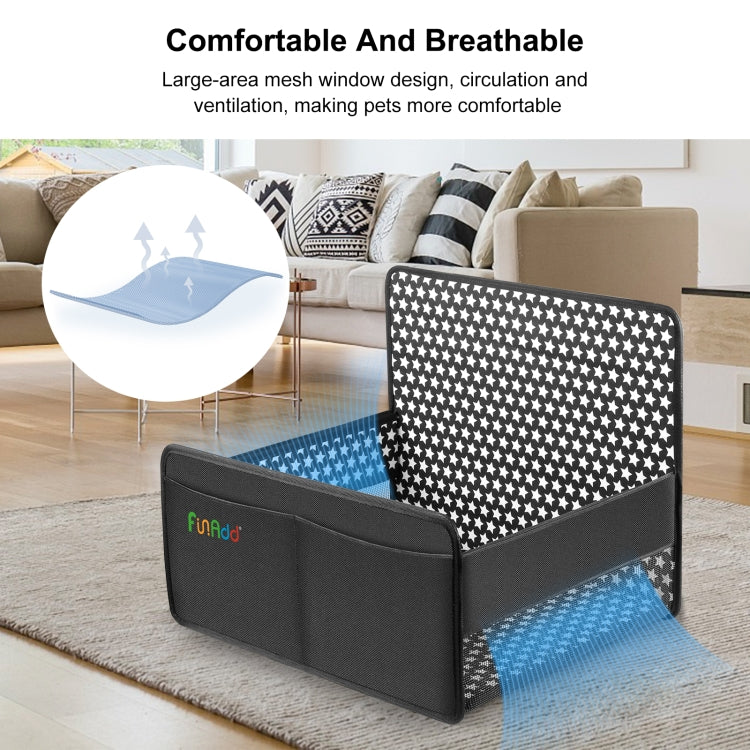 FunAdd Breathable and Foldable Pet Dog Car Basket Anti-dirty Waterproof Pad (Black) - Pet Storages & Bags by FunAdd | Online Shopping South Africa | PMC Jewellery | Buy Now Pay Later Mobicred