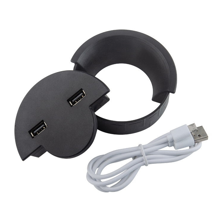 80mm Desktop Outlet USB Cable Wire Hole Cover Round Winder Holder - Cable Organizer by PMC TechLife | Online Shopping South Africa | PMC TechLife