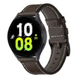 For Garmin Forerunner 265 / 255 / Vivoactive 4 / Venu 2 22mm Stitching Black Buckle Genuine Leather Watch Band (Coffee) - Watch Bands by PMC TechLife | Online Shopping South Africa | PMC TechLife