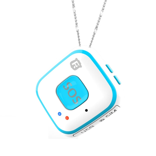 REACHFAR V28 Necklace Style GSM Mini LBS WiFi AGPS Tracker SOS Communicator(Blue) - free shipping - PMC Jewellery - Order now!
