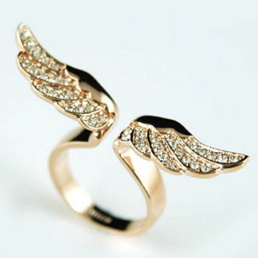 Golden Angel Wings Shaped Ring - Rings by PMC Jewellery SA | Online Shopping South Africa | PMC Jewellery | Buy Now Pay Later Mobicred