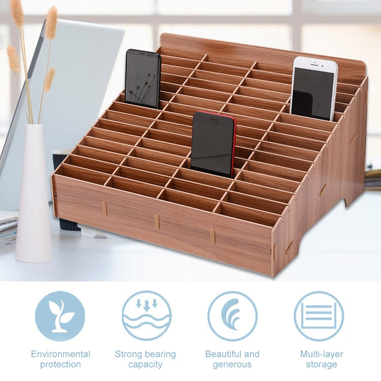 Wooden Multi-cell Mobile Phone Film Stand Desktop Display Rack, 30 Grids, Size: 31.5x23.5x18.5cm (Green) - free shipping - PMC TechLife - Order now!