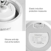 Vitamer USB Mini Portable Juicer Juice Blender Lemon Fruit Squeezers Reamers Bottle (Pink)