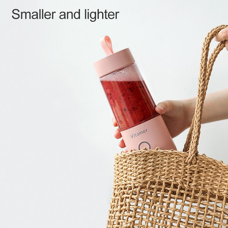 Vitamer USB Mini Portable Juicer Juice Blender Lemon Fruit Squeezers Reamers Bottle (Pink)