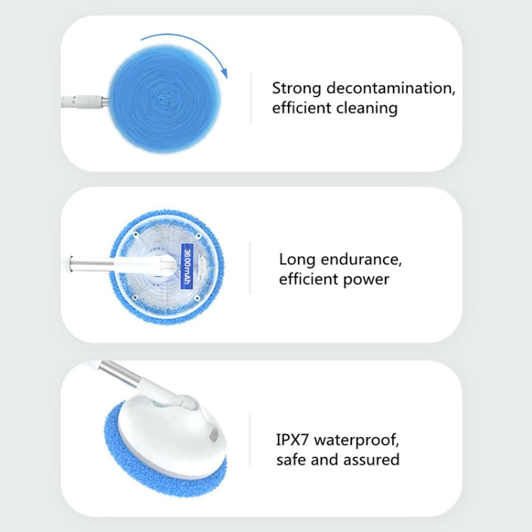 Wireless Electric Intelligent Telescopic Glass Wipe Window Cleaner (White)