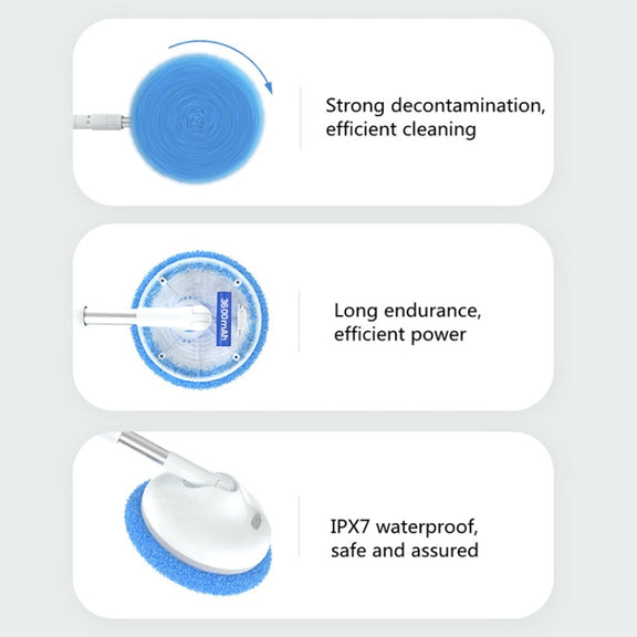 Wireless Electric Intelligent Telescopic Glass Wipe Window Cleaner (Blue)