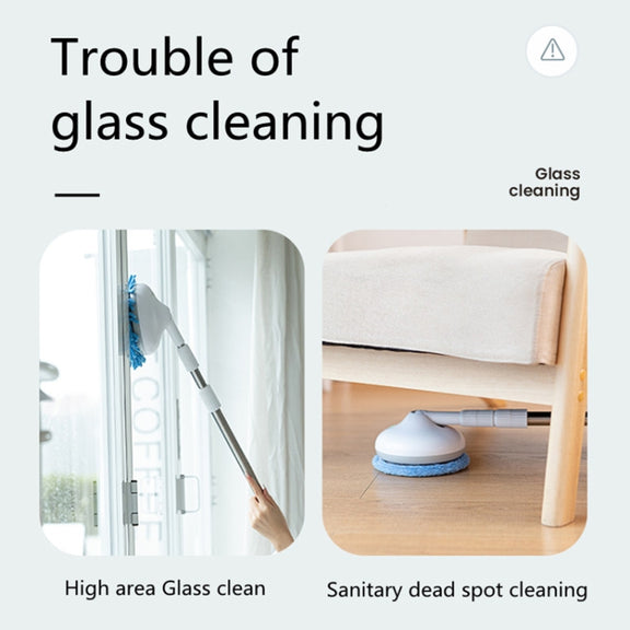 Wireless Electric Intelligent Telescopic Glass Wipe Window Cleaner (White)
