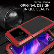 LOVE MEI Powerful Dustproof Shockproof Splashproof Metal + Silicone Combination Case for Huawei P30 Lite (Black)