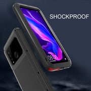 LOVE MEI Powerful Dustproof Shockproof Splashproof Metal + Silicone Combination Case for Huawei P30 Lite (Black)