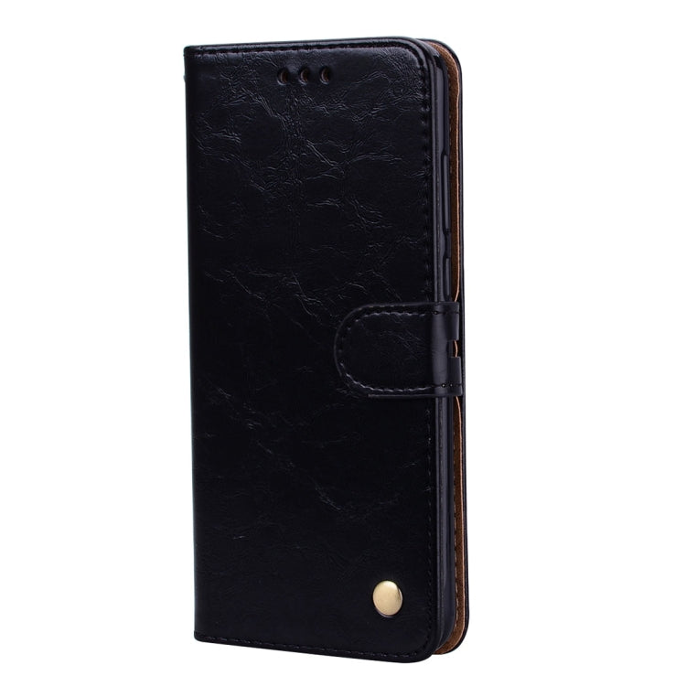 Business Style Oil Wax Texture Horizontal Flip Leather Case for Huawei Honor 7A (with fingerprint hole), with Holder & Card Slots & Wallet(Black) - Honor Cases by PMC TechLife | Online Shopping South Africa | PMC TechLife