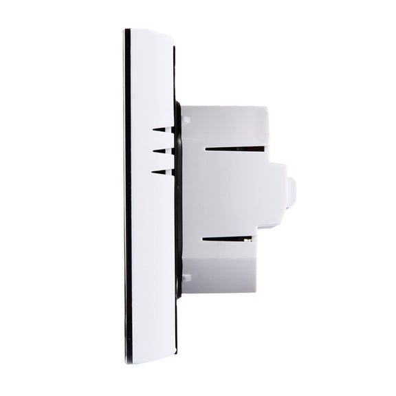 LCD Display Air Conditioning 2-Pipe Programmable Room Thermostat for Fan Coil Unit, Supports Wifi(White)