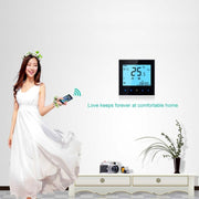 LCD Display Air Conditioning 2-Pipe Programmable Room Thermostat for Fan Coil Unit, Supports Wifi(White)