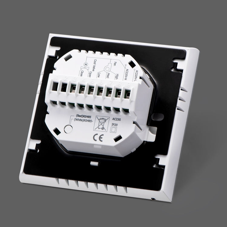 LCD Display Air Conditioning 2-Pipe Programmable Room Thermostat for Fan Coil Unit, Supports Wifi(Black)