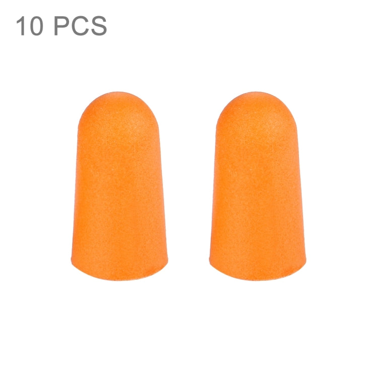 Ten Pairs Non-toxic Orange Soft Memory Foam Material Earplug for Sleeping(Orange) - Ear Care Tools by PMC TechLife | Online Shopping South Africa | PMC TechLife