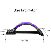 Lumbar Traction Stretching Device Posture Corrector Waist Support Spine Pain Relief Back Massage Stretcher(Black Blue)