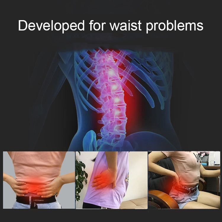 Lumbar Traction Stretching Device Posture Corrector Waist Support Spine Pain Relief Back Massage Stretcher(Black Red) - free shipping - PMC TechLife - Order now!