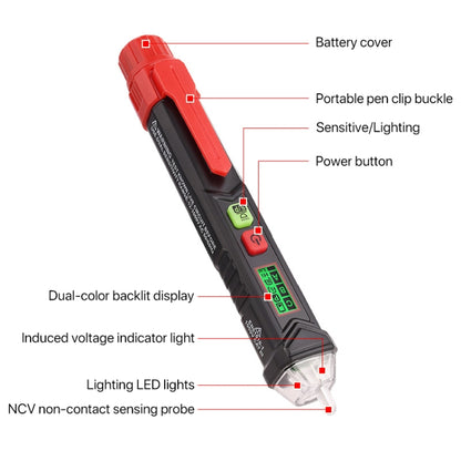 HABOTEST HT100P Non Contact 3 Phase Rotation Indicator AC LCD Display Detector Pen Tester - free shipping - PMC Jewellery - Order now!