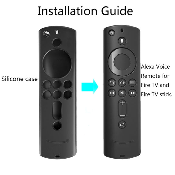 Non-slip Texture Washable Silicone Remote Control Cover for Amazon Fire TV Remote Controller (Blue)