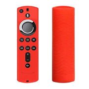 Non-slip Texture Washable Silicone Remote Control Cover for Amazon Fire TV Remote Controller (Red)