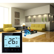 BHT-1000-GA-WIFI 3A Load Water Heating Type Touch LCD Digital WiFi Heating Room Thermostat, Display Clock / Temperature / Periods / Time / Week / Heat etc.(Black)