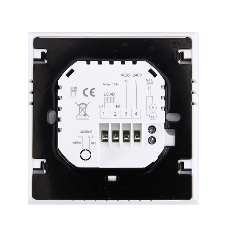 BHT-1000-GB-WIFI 16A Load Electronic Heating Type Touch LCD Digital WiFi Heating Room Thermostat with Sensor, Display Clock / Temperature / Periods / Time / Week / Heat etc.(Black)