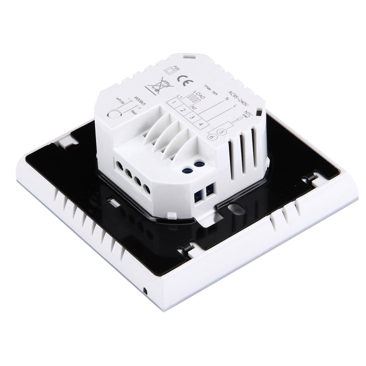 BHT-1000-GB-WIFI 16A Load Electronic Heating Type Touch LCD Digital WiFi Heating Room Thermostat with Sensor, Display Clock / Temperature / Periods / Time / Week / Heat etc.(White)