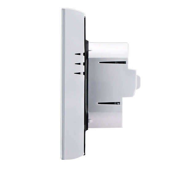 LCD Display Air Conditioning 4-Pipe Programmable Room Thermostat for Fan Coil Unit, Supports Wifi (White)