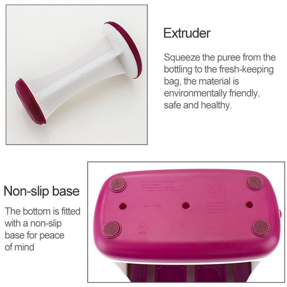 Multi-function Home Kitchen Manual Baby Food Storage Bag Dispenser Children Puree Squeezer
