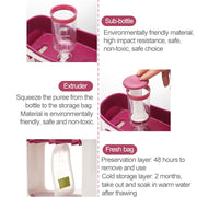 Multi-function Home Kitchen Manual Baby Food Storage Bag Dispenser Children Puree Squeezer