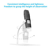 316 50-1000X Adjustable Smart Wifi USB Digital Microscope (Black)